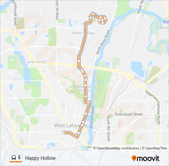 5 bus Line Map