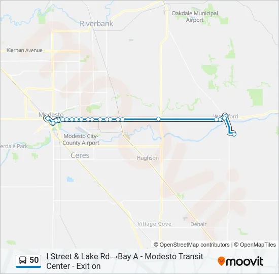 50 Bus Line Map