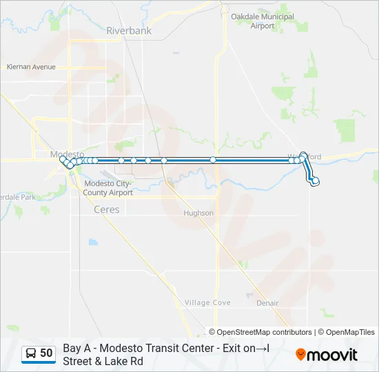 50 Bus Line Map