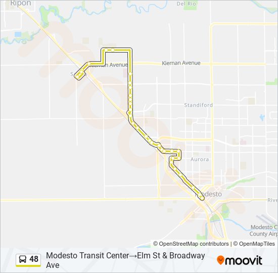 Mapa de 48 de autobús