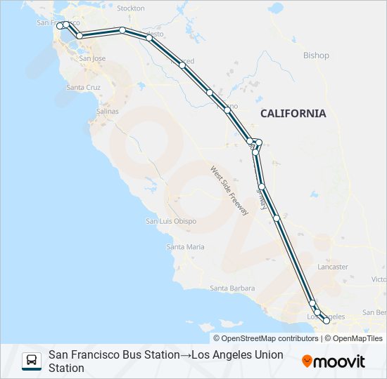 Mapa de GREYHOUND US0802 de autobús