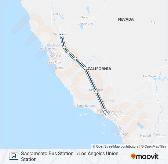 Mapa de GREYHOUND US0810 de autobús