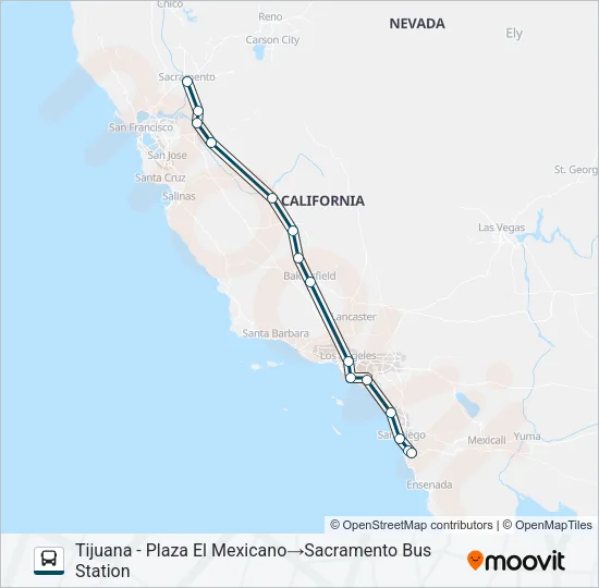 GREYHOUND US0831 Bus Line Map