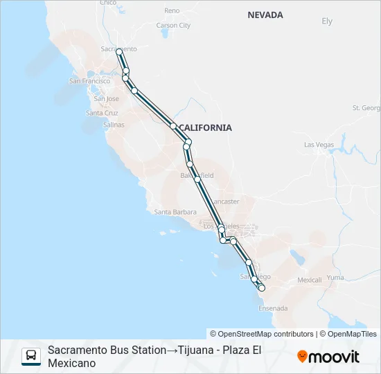 GREYHOUND US0831 Bus Line Map