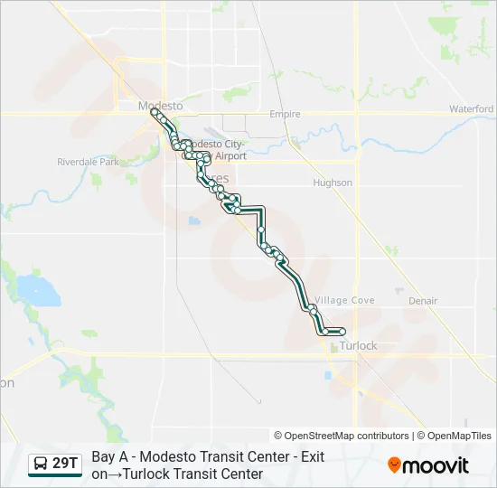 29T Bus Line Map