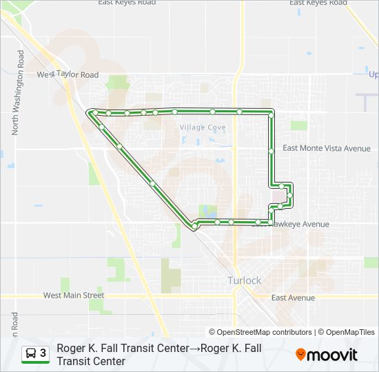 3 Bus Line Map