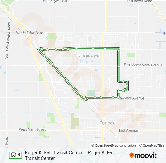 3 Bus Line Map