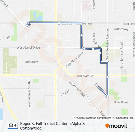 4 Bus Line Map