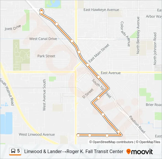 5 Bus Line Map