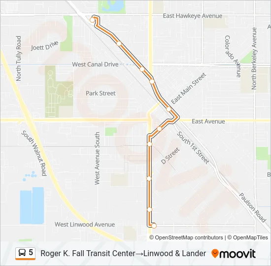 5 Bus Line Map