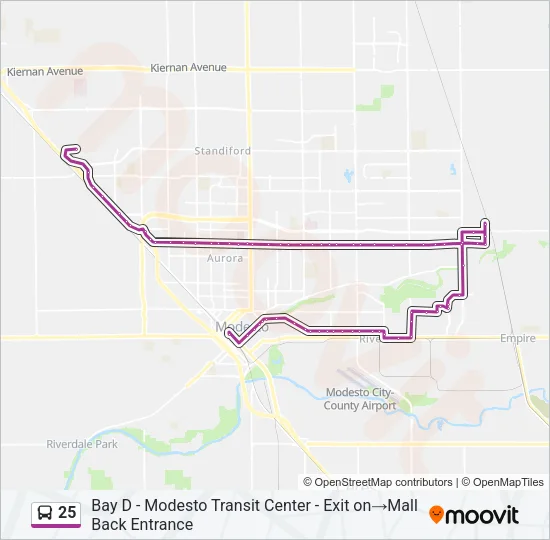 25 Bus Line Map