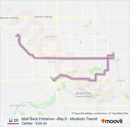 25 Bus Line Map