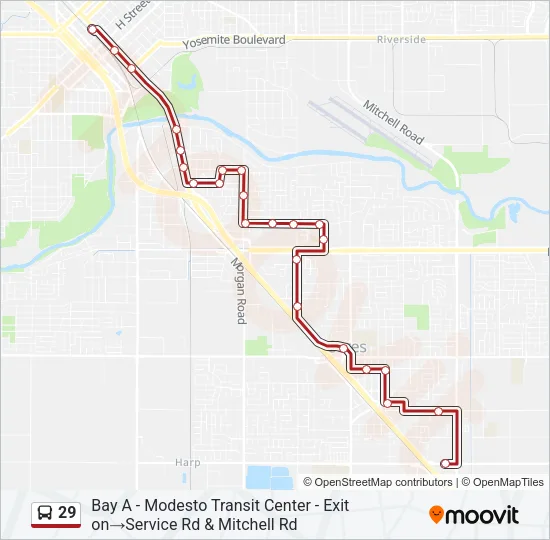 29 Bus Line Map