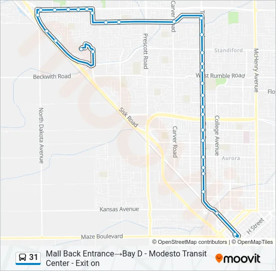31 Bus Line Map
