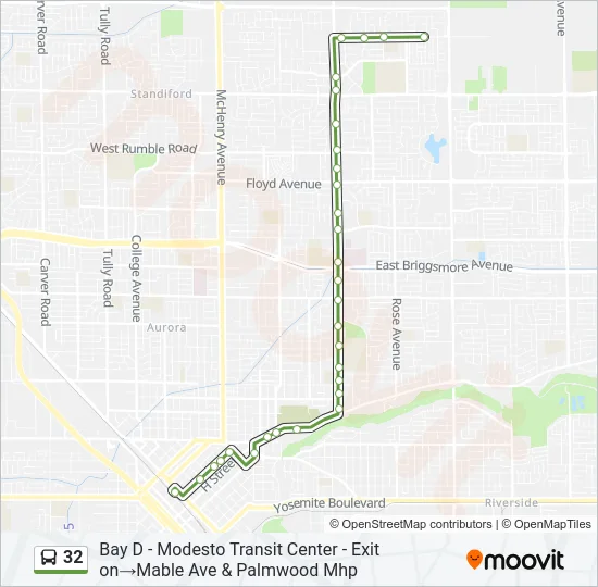 32 Bus Line Map