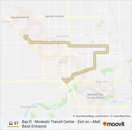 37 Bus Line Map