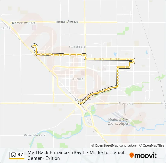 37 Bus Line Map