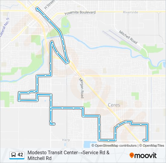 42 bus Line Map