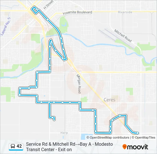 42 Bus Line Map
