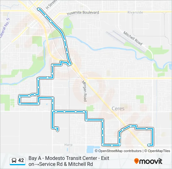 42 Bus Line Map