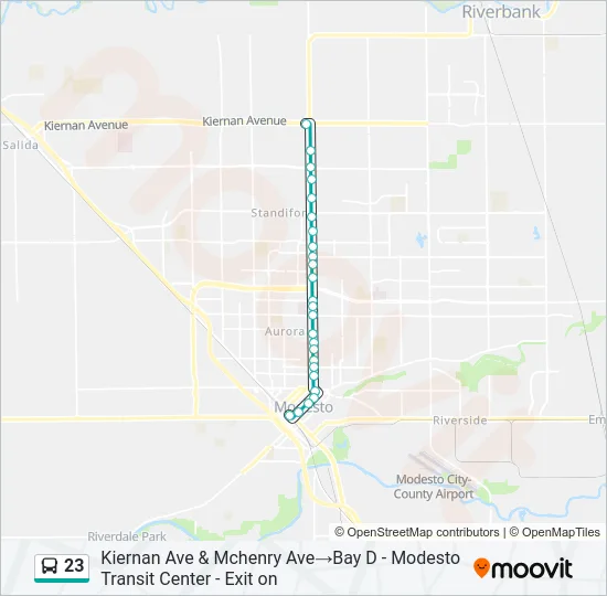 23 Bus Line Map