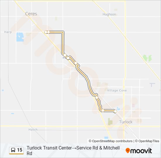 Mapa de 15 de autobús