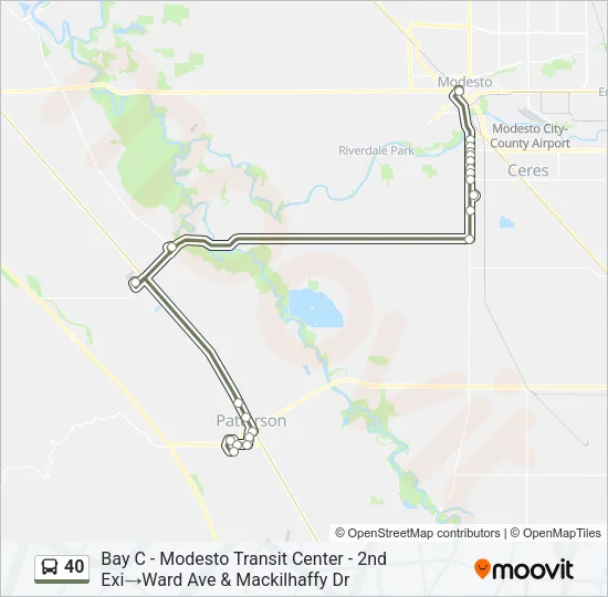 40 Bus Line Map