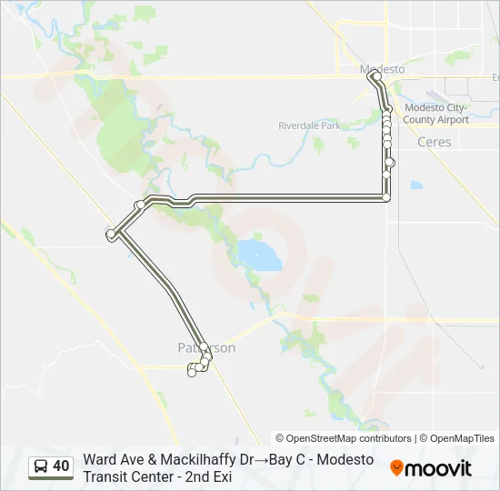 40 Bus Line Map