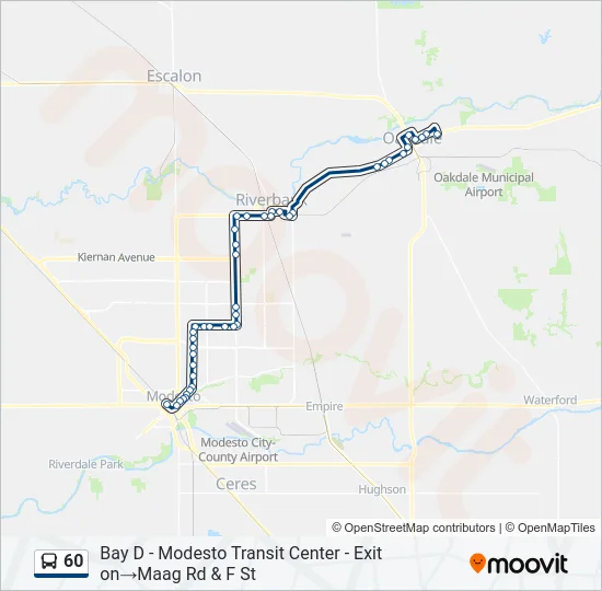 60 Bus Line Map