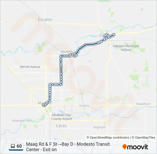60 Bus Line Map
