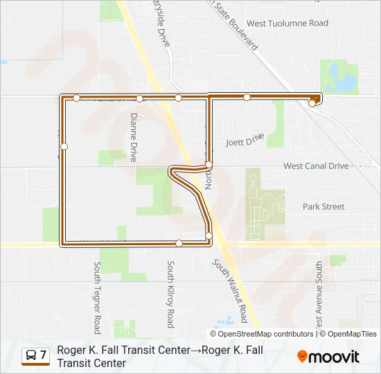 7 Bus Line Map