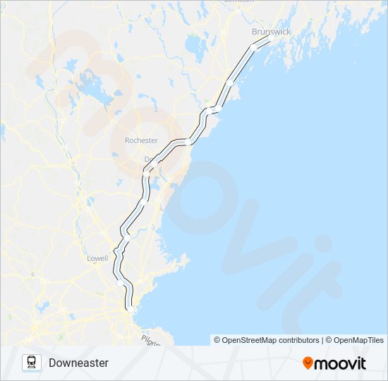 DOWNEASTER train Line Map