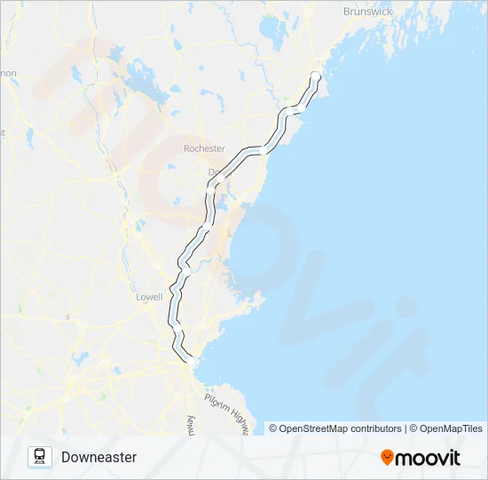 DOWNEASTER Train Line Map