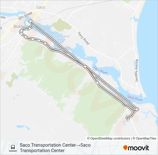 54 Bus Line Map