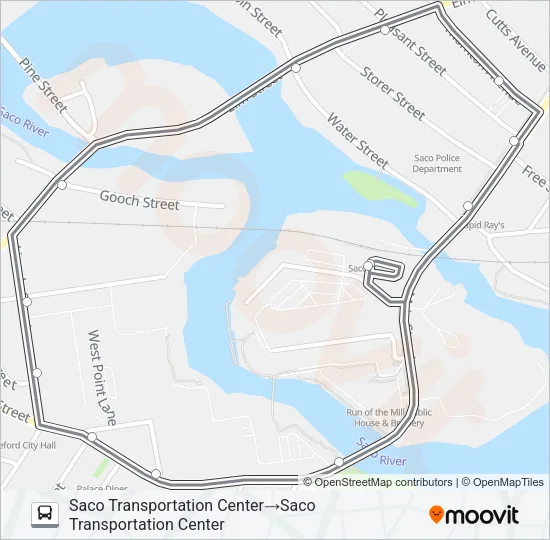 54 Bus Line Map