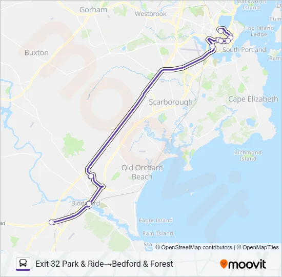 70 Bus Line Map