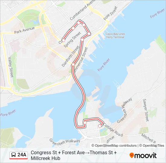 24A Bus Line Map