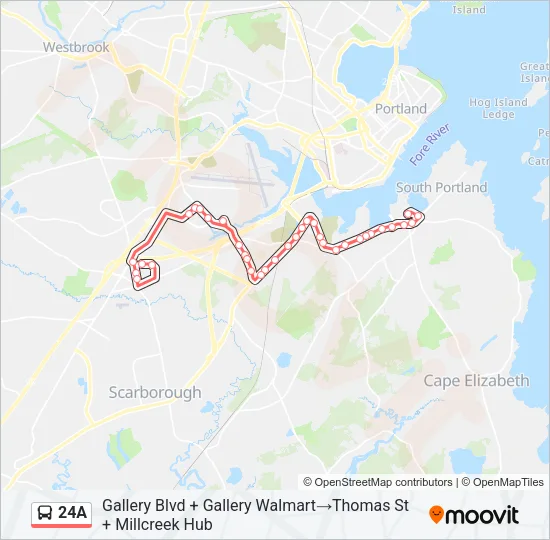 24A Bus Line Map
