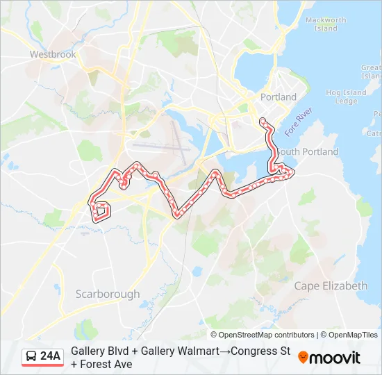 24A Bus Line Map