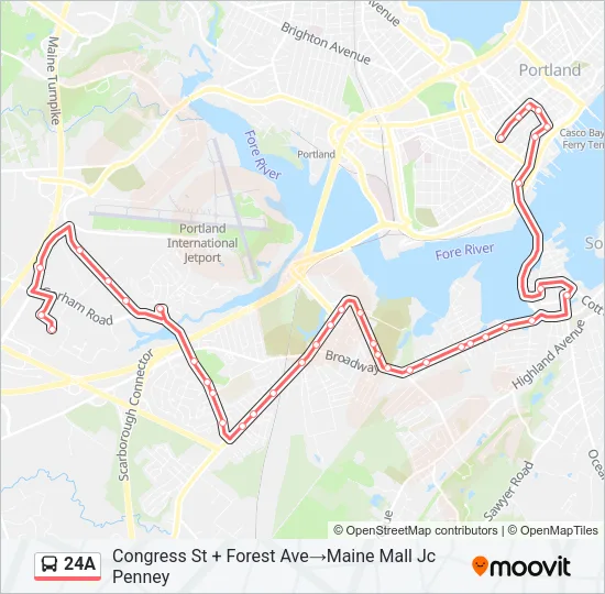 24A Bus Line Map