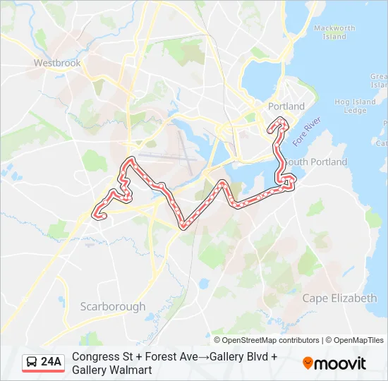 24A Bus Line Map