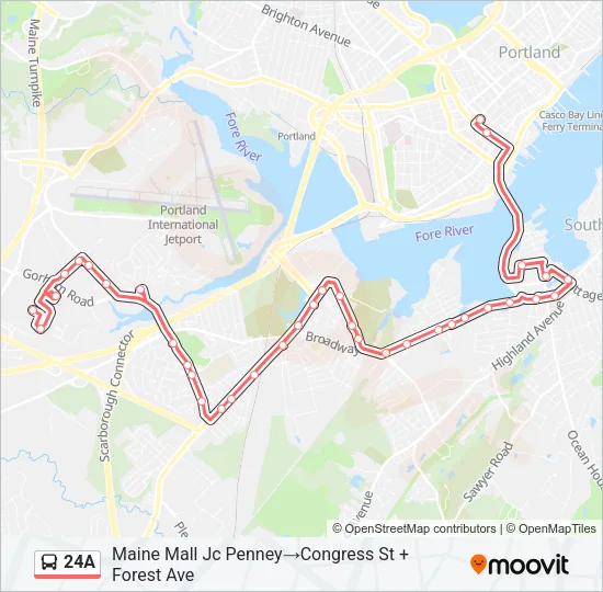 24A Bus Line Map