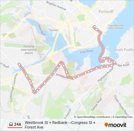 24A Bus Line Map