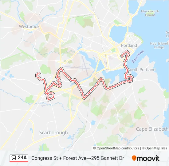 24A Bus Line Map