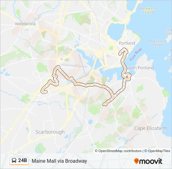 24B Bus Line Map