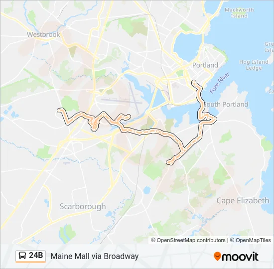 24B Bus Line Map
