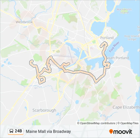 24B Bus Line Map