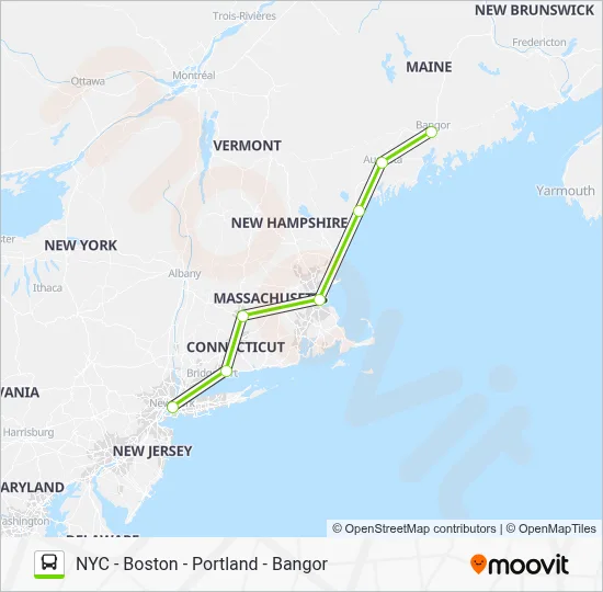 FLIXBUS N2615 Bus Line Map