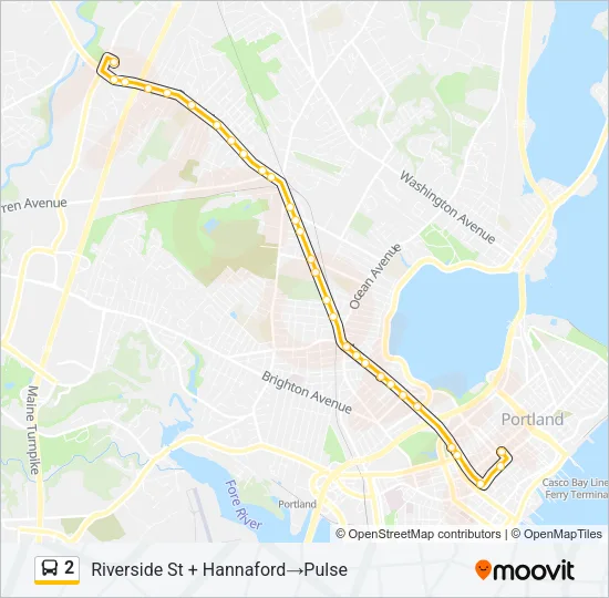 2 Bus Line Map