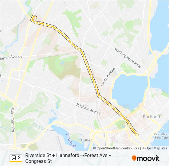 2 Bus Line Map
